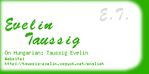 evelin taussig business card